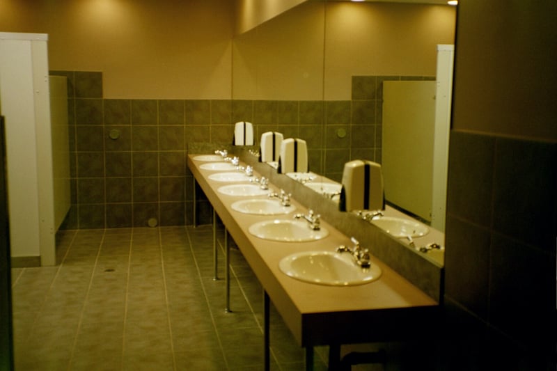 The women's washroom.