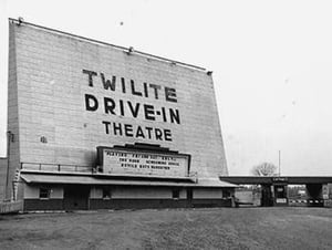 Entrance to Twilite, from Hyde Park Road, circa 1963.