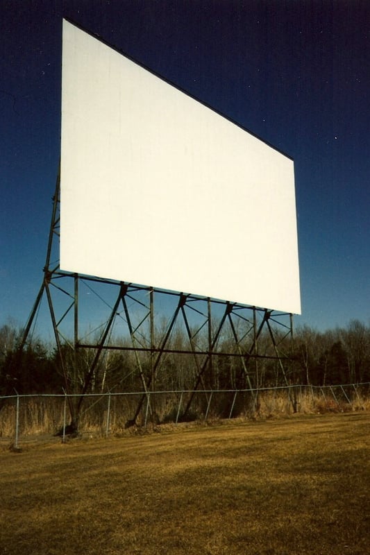 The drive-in only screen.