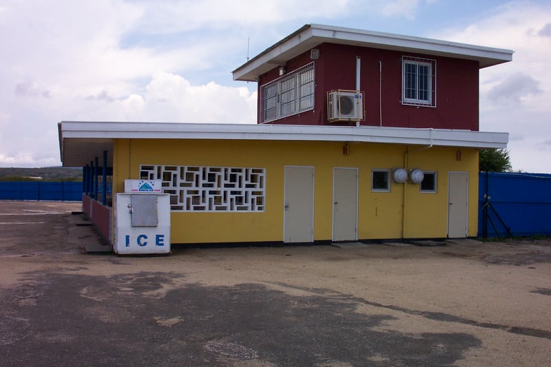 side view of snack bar/projection booth.