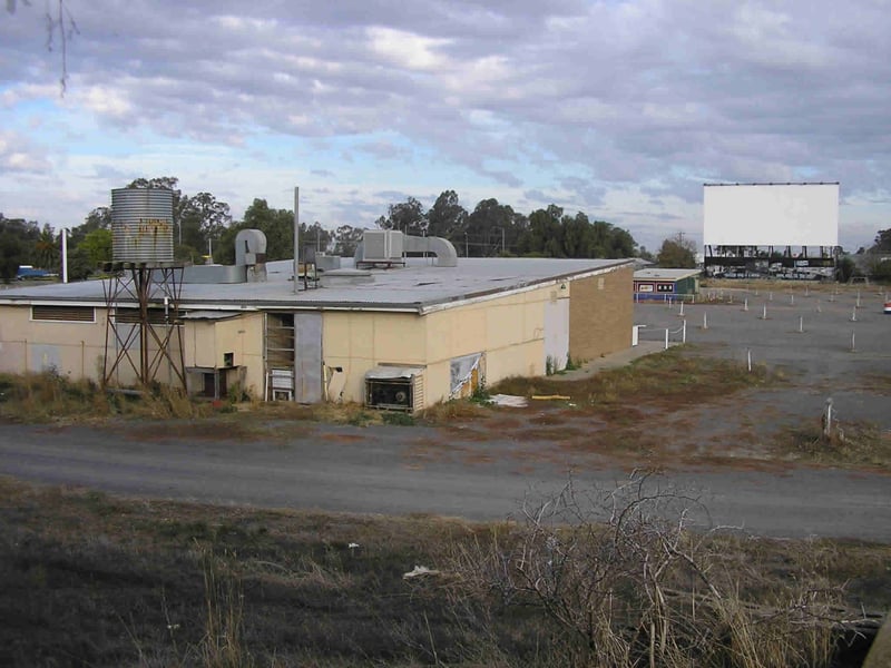 Rear View of Shepparton Drive-in on its third-last screening weekend.
