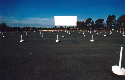 This is field one and Australia's largest movie screen at 33 metres in width.  Anna Joske Photo 2001.