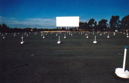 This is field one and Australia's largest movie screen at 33 metres in width. Anna Joske Photo 2001.