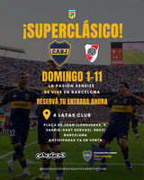Cartel de SUPERCLÁSICO — BOCA vs. RIVER en 4 latas Beethoven