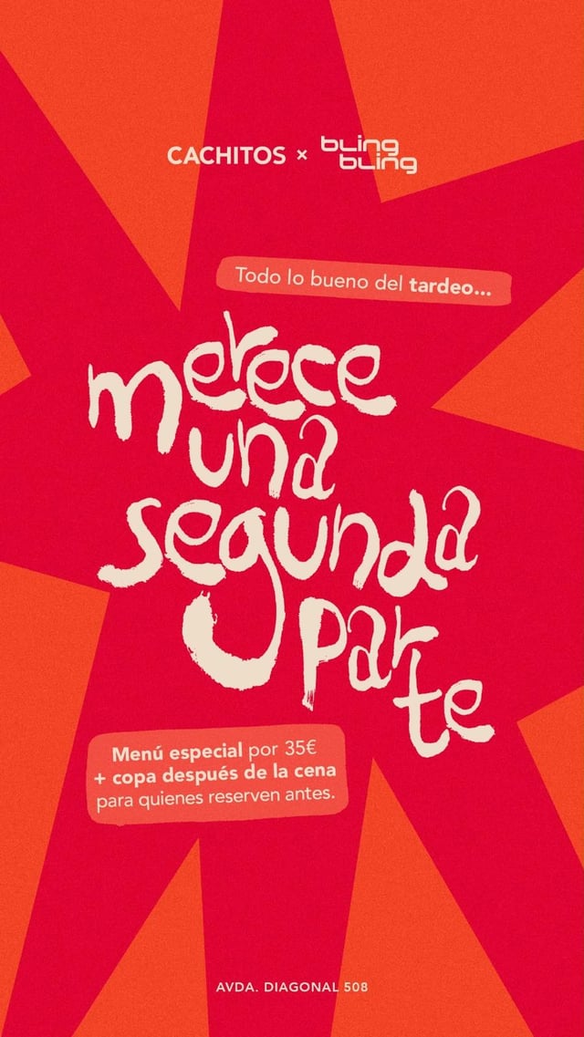 Cartel de Menu tardeo - Cachitos Diagonal en Cachitos Diagonal