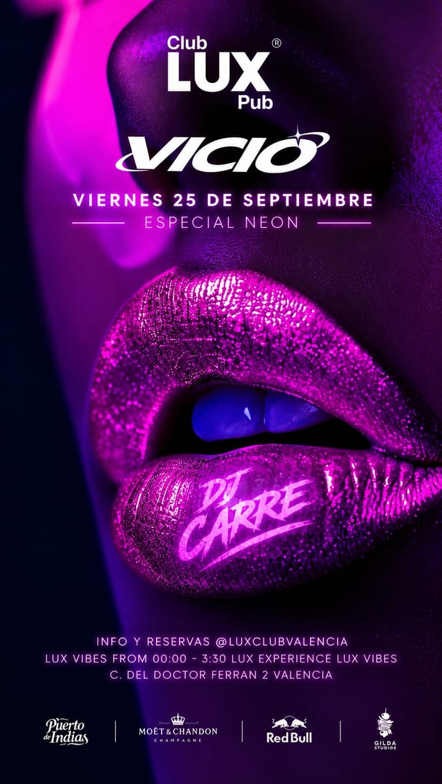 Cartel de Vicio | Lux Viernes en Lux Valencia