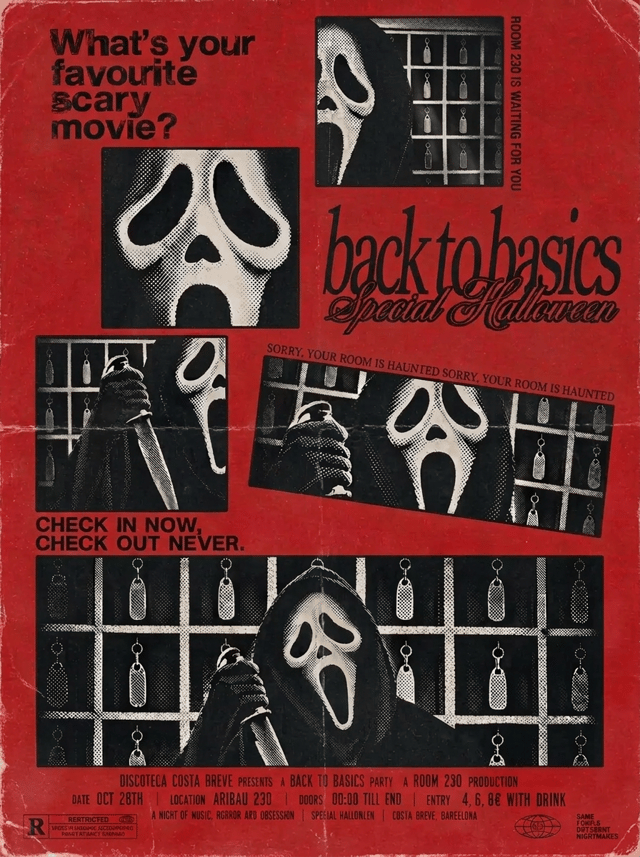 Cartel de HALLOWEEK | BACK TO BASICS | Entrada a 4€ en Costa Breve