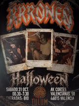 Cartel de Rrroneo Halloween | Sala 2 en Tulum Valencia