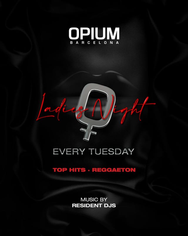 Cartel de Ladies Night en Opium Barcelona