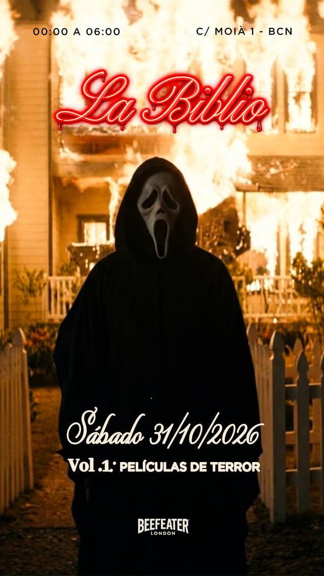 Cartel de Sábado 🎃HALLOWEEN🎃 en La Biblio BCN