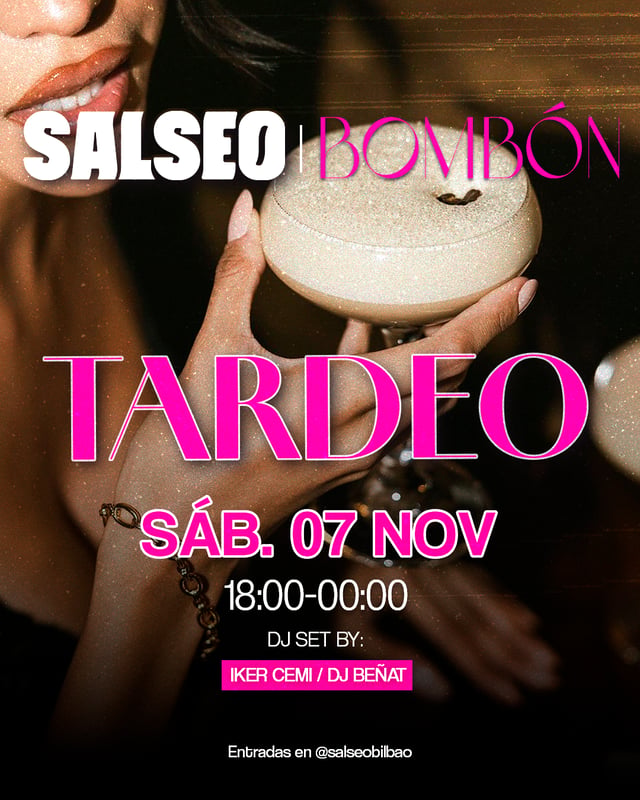 Cartel de Tardeo Bombón | Salseo en Bombón Club