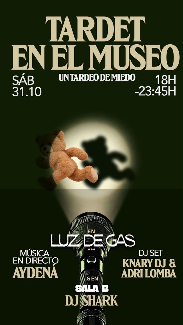 Cartel de TARDET x LUZ DE GAS & SALA B (Halloween 🎃) en Luz de Gas