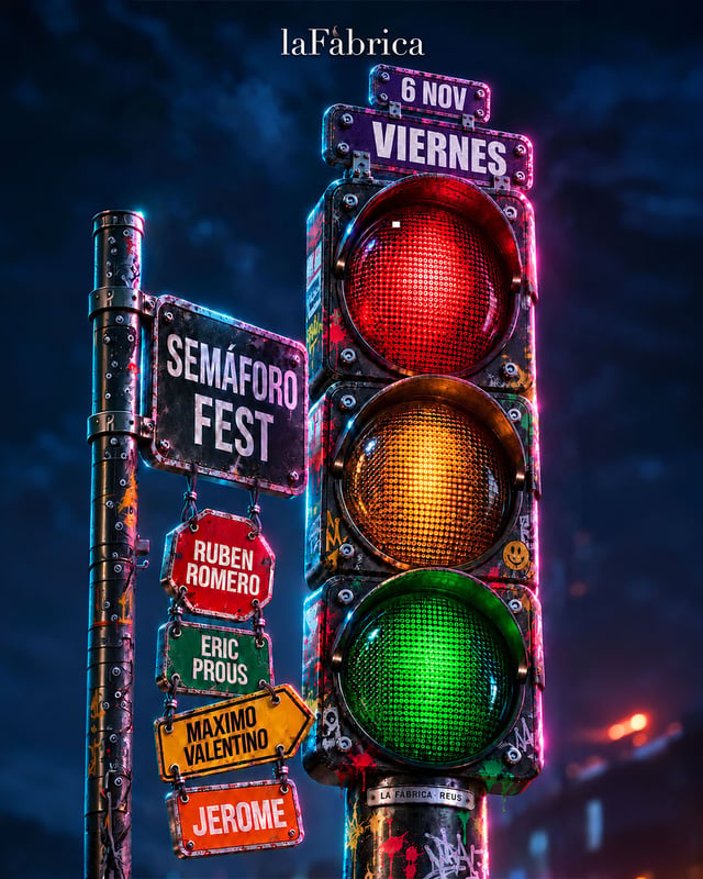 Cartel de Semaforo Fest en La Fabrica