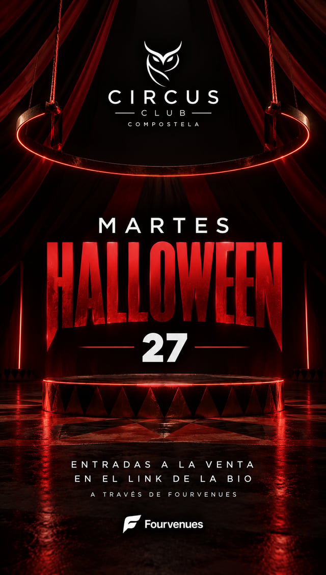 Cartel de Martes Halloween en Circus