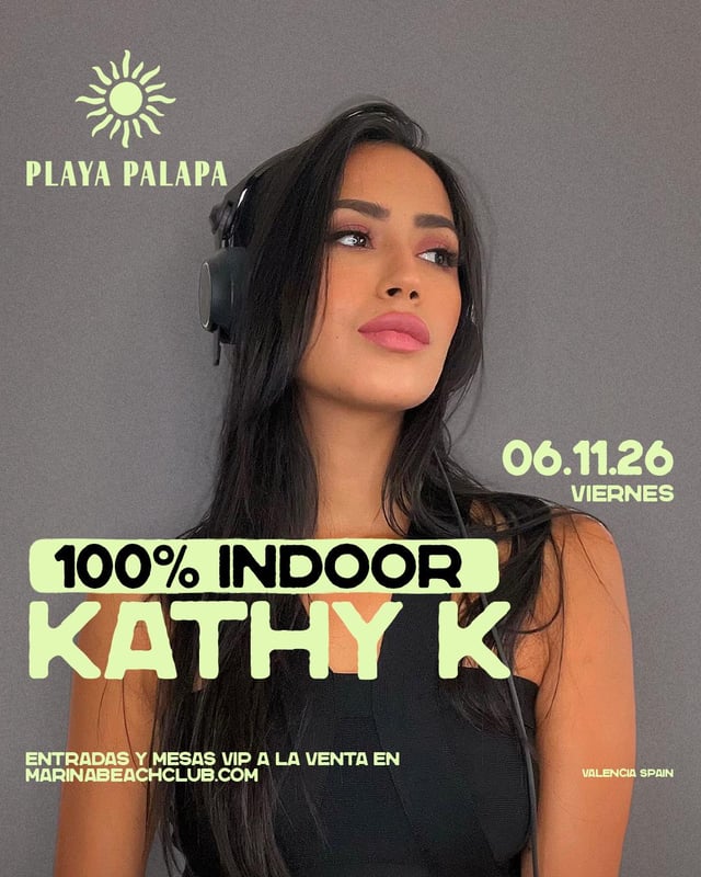 Cartel de Playa Palapa: Noche Kathy K en Marina Beach Club