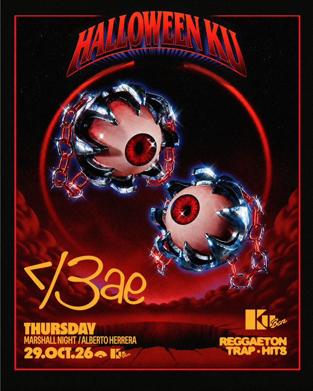 Cartel de BAE Special Halloween en Ku Barcelona