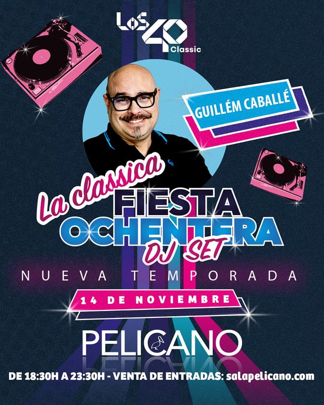 Cartel de Tardeo los 40 Classic en Sala Pelícano