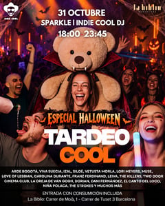 Cartel de Tardeo Cool Halloween - La Biblio - 31 Octubre