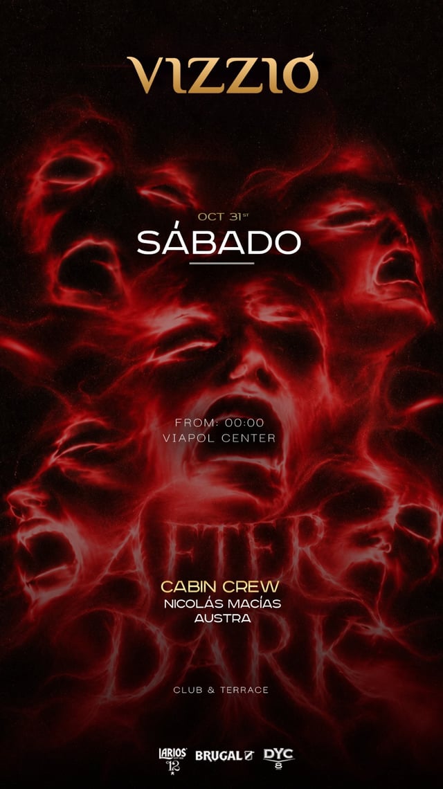 Cartel de 💀 After Dark 💀 en Vizzio Club Sevilla