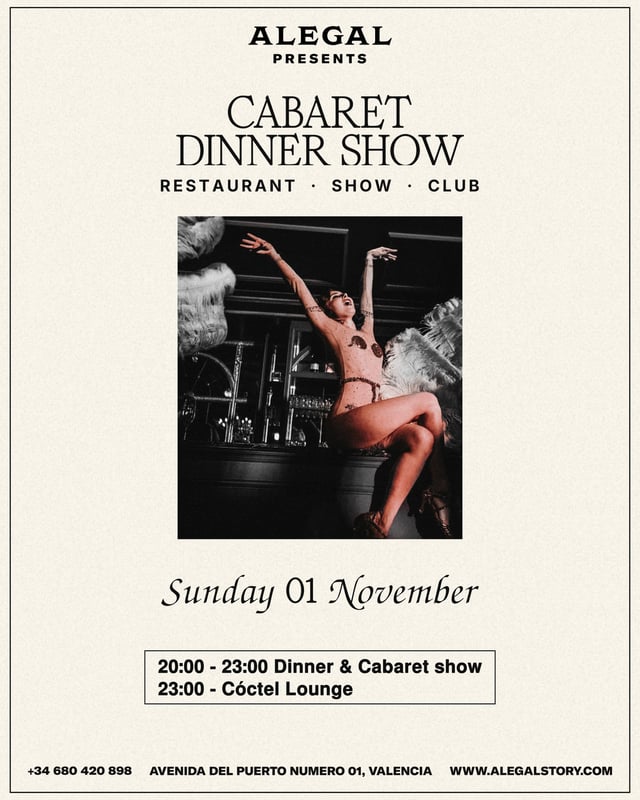 Cartel de Cabaret | Noche en Alegal