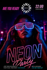 Cartel de Neon Party