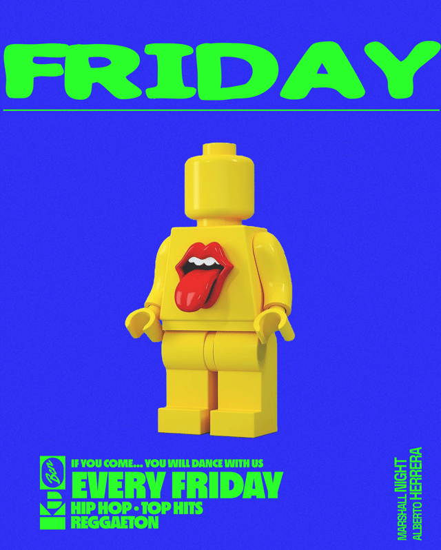 Cartel de Ku Fridays en Ku Barcelona