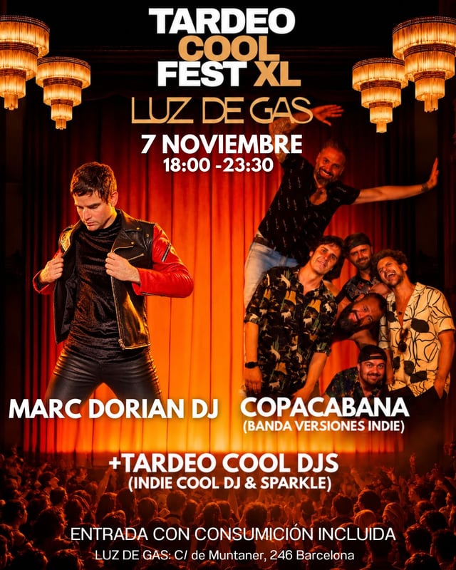 Cartel de Tardeo Cool Fest Luz De Gas - 7 Noviembre en Luz de Gas