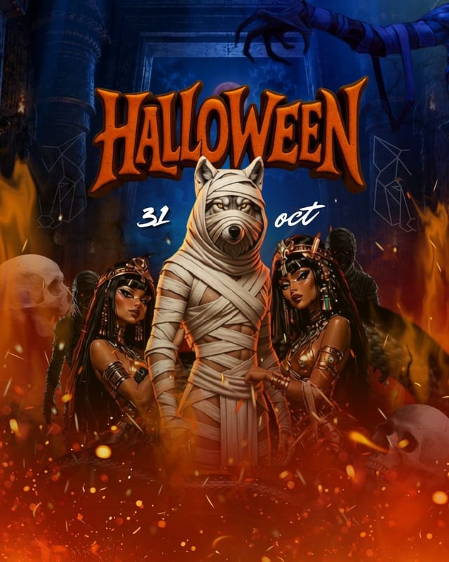 Cartel de HALLOWEEN 2026 - WOLF ¡Ya es SÁB! en Wolf Barcelona