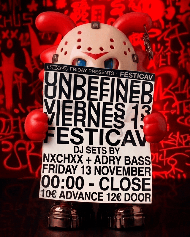 Cartel de Undefined: Viernes 13 - Festicav en Menta MicroClub