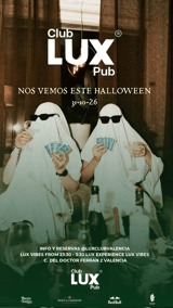 Cartel de Especial Halloween | Lux en Lux Valencia