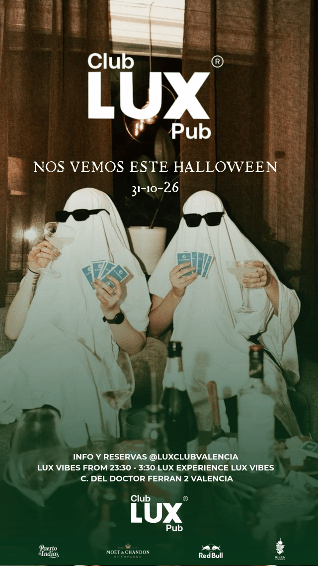 Cartel de Especial Halloween | Lux en Lux Valencia