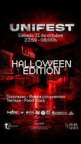 Cartel de Halloween Unifest & Palma Events - Lunita