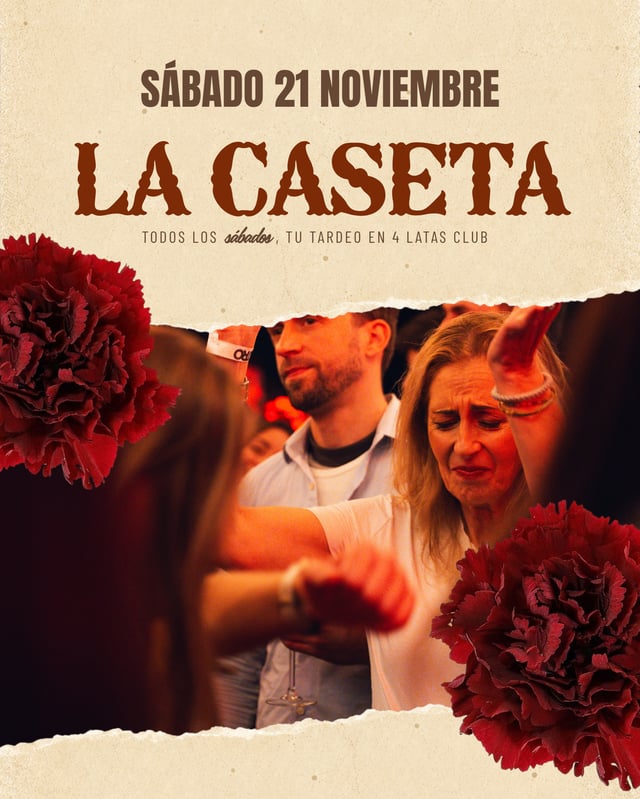 Cartel de LA CASETA 21/11 en 4 latas Beethoven