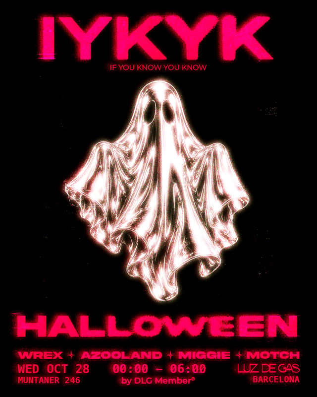 Cartel de Iykyk Halloween Edition en Luz de Gas