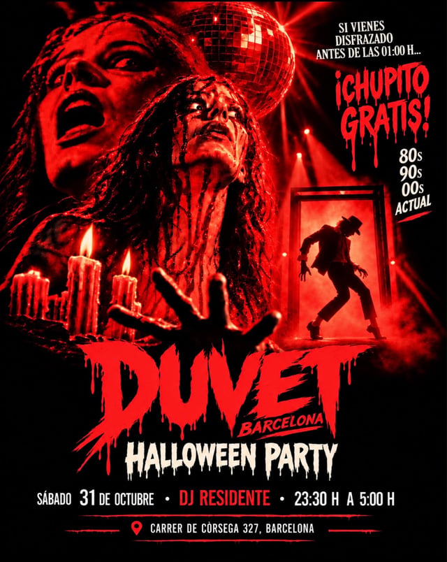 Cartel de DUVET en Duvet Barcelona