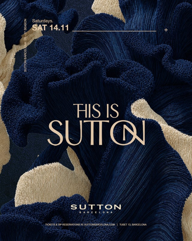 Cartel de This Is Sutton en Sutton Barcelona