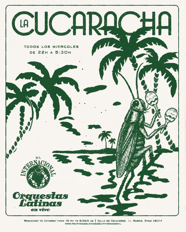 Cartel de La Cucaracha - Crossover Latino en El Internacional