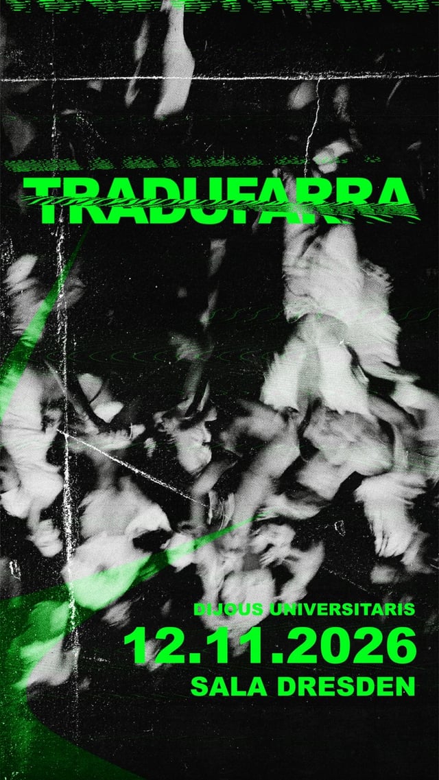 Cartel de Tradufarra en Sala Dresden