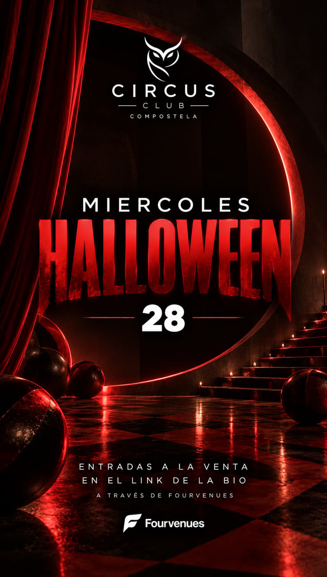Cartel de Miercoles Halloween en Circus