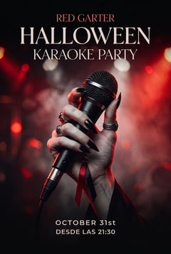 Cartel de Halloween Karaoke Party