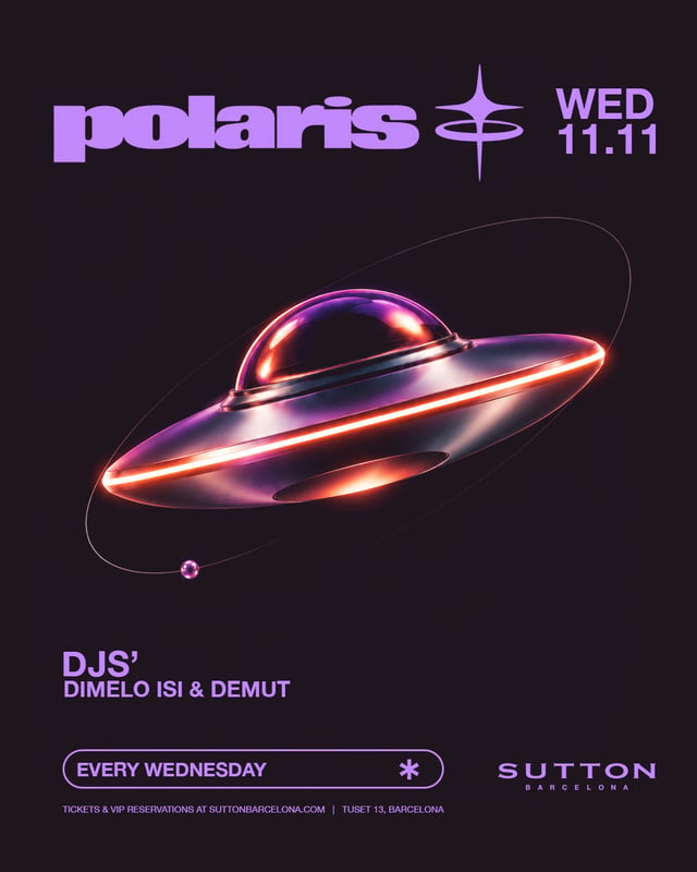Cartel de POLARIS Wednesdays en Sutton Barcelona