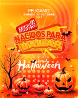 Cartel de TARDEO NACIDOS PARA BAILAR especial HALLOWEEN en Sala Pelícano