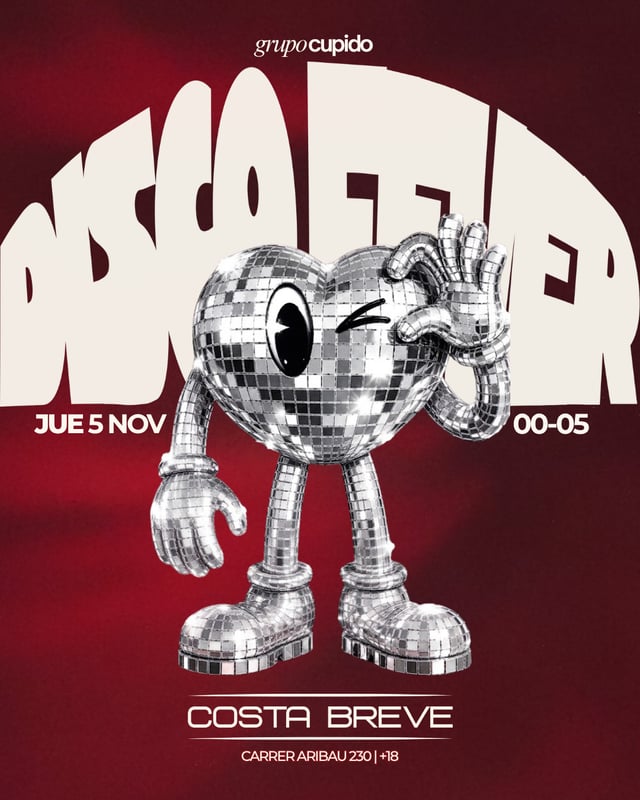 Cartel de SUPERJUEVES x CUPIDO | Copas a 3 € en Costa Breve