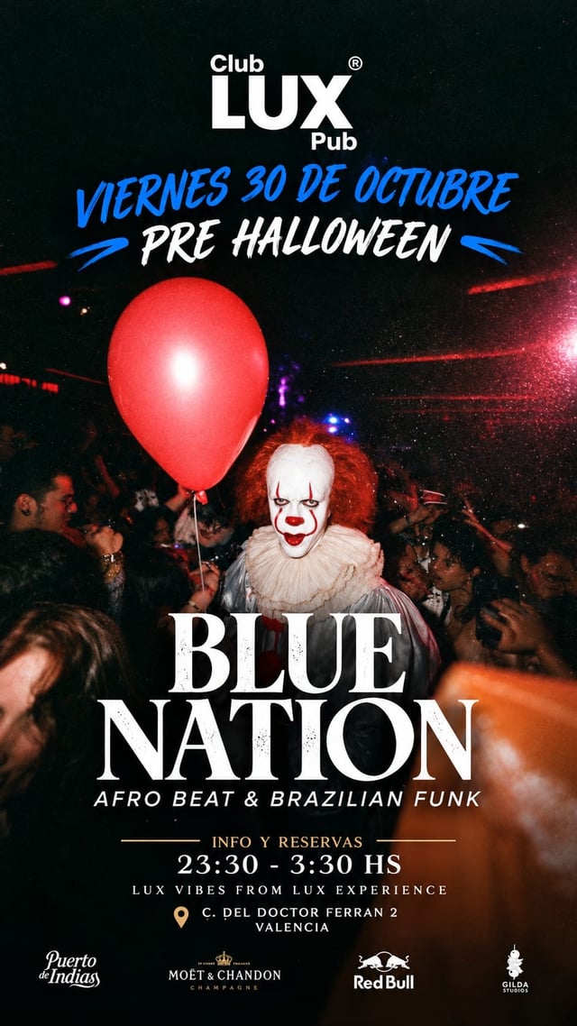 Cartel de Blue Nation | Lux Viernes en Lux Valencia