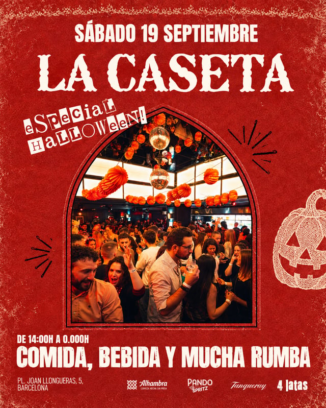 Cartel de LA CASETA 31/10 en 4 latas Beethoven