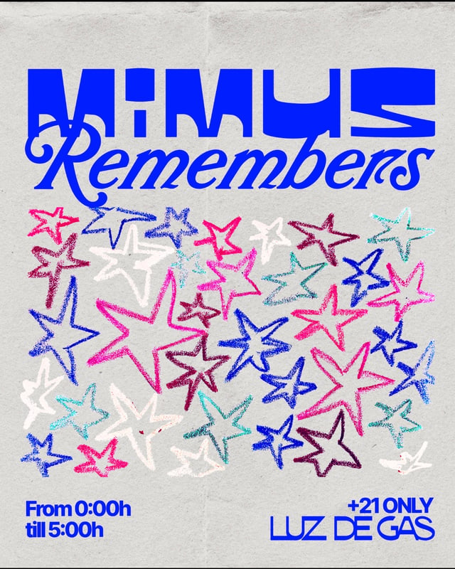 Cartel de Mimus REMEMBERS @ Luz de Gas en Luz de Gas