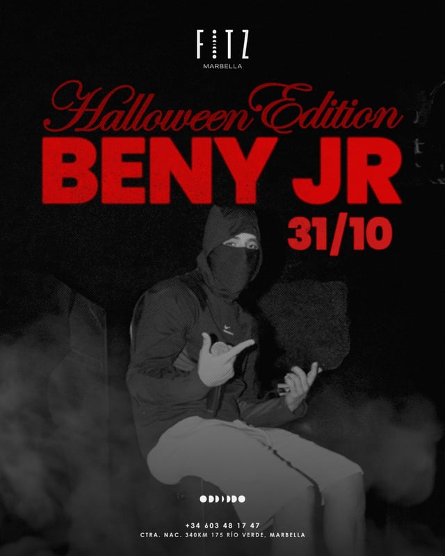 Cartel de BENY JR x FITZ en Fitz Marbella