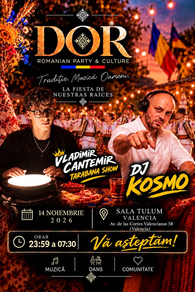 Cartel de Dor Romanian Party & Culture en Tulum Valencia