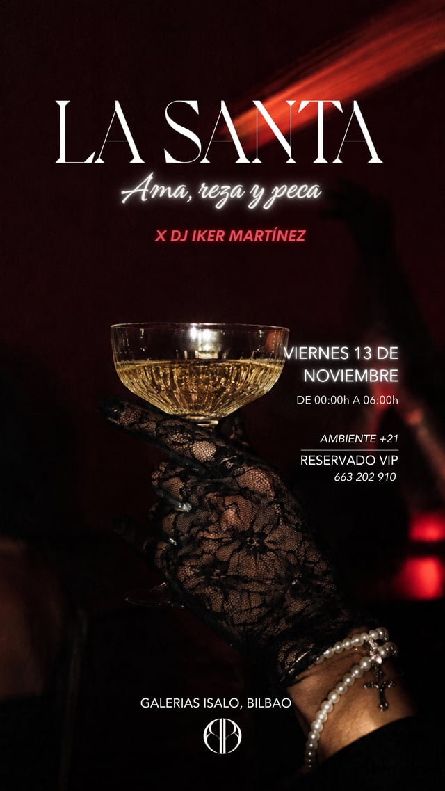 Cartel de LA SANTA en Bombón Club