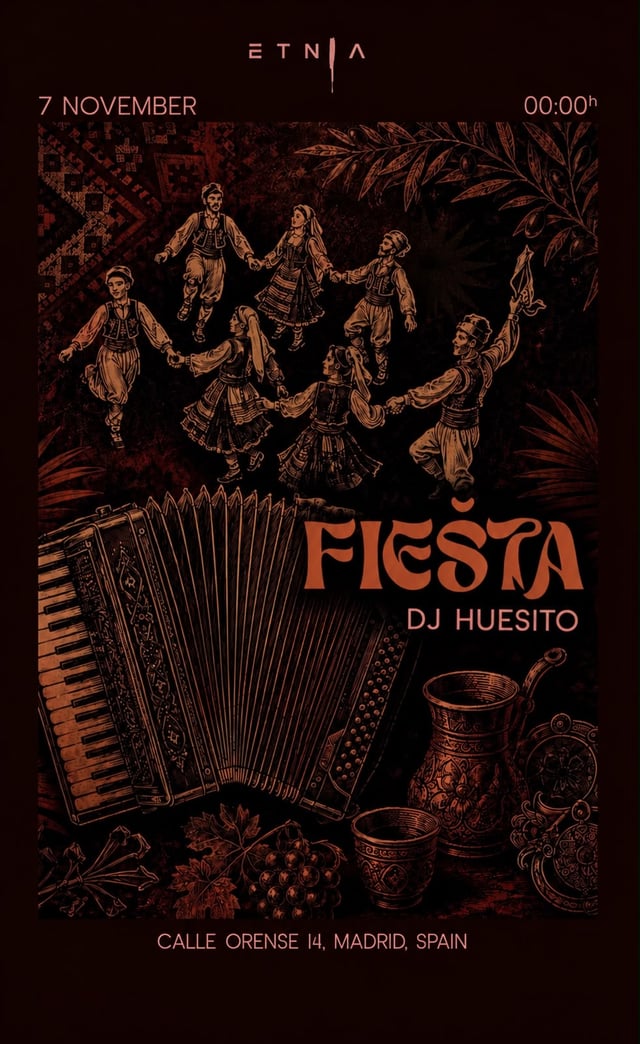 Cartel de Fiešta en Etnia Club
